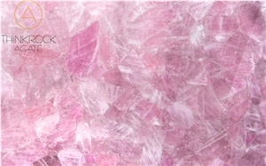Natural Rose Crystal Gemstone Slabs