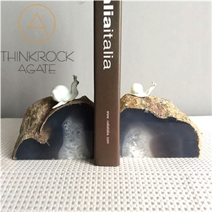 Polished Natural Agate Bookends Stone