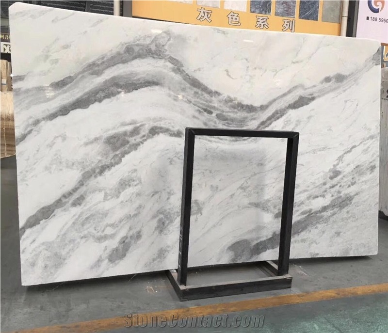 Silver Dragon White Marble Polished Slabs