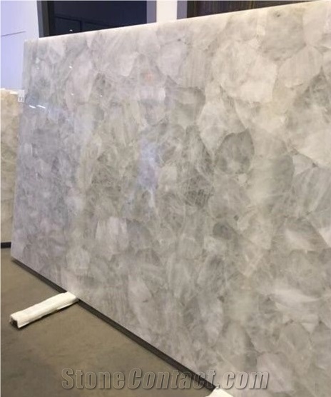 White Crystal Semi-Precious Stone Slab/Gem Stone/Semiprecious Stone