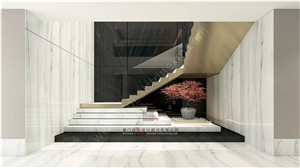 Atlantis White Marble Slabs for Elegant Hotel Interior Decorations