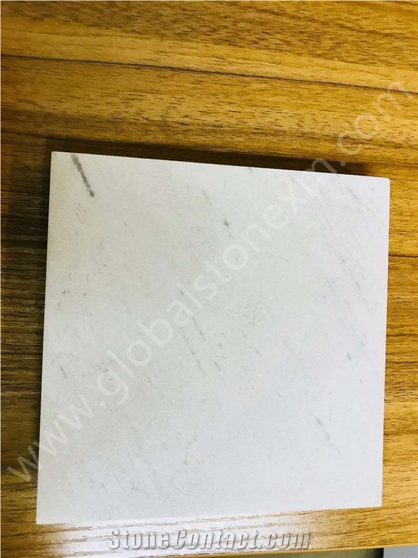 Commercial Residential Project Greece Sivec White Marble Slabs Tiles