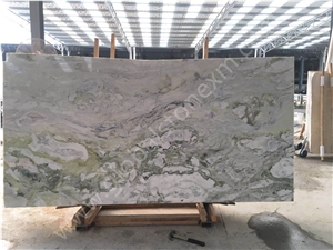 Exquisite Magic Seaweed Green Mable Slabs Tiles Custom-Made