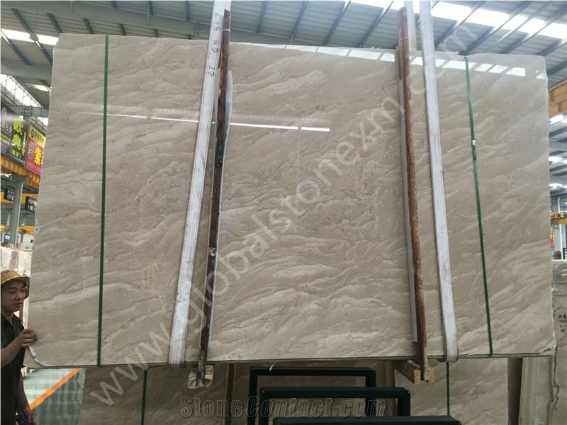 Residential Commercial Projects Omani Beige Marble Slabs Tiles