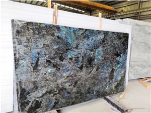 Special Labradorite River Blue Granite Slabs Tiles