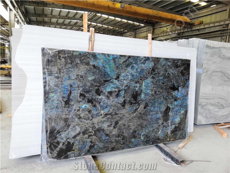Special Labradorite River Blue Granite Slabs Tiles