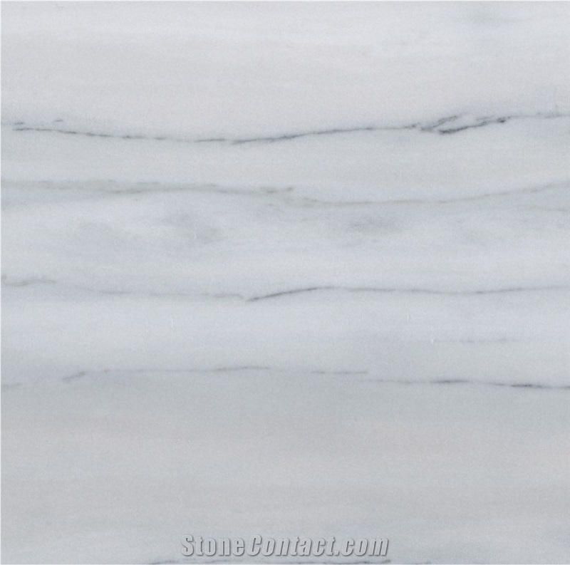 Stylish Atlantis White Marble with Grey Veins Slab for Kitchen Countertops