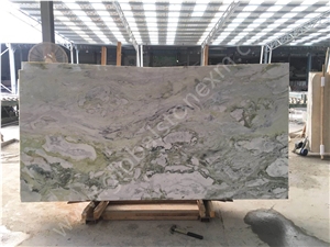 Translucent Magic Seaweed Green Mable Slabs Cut to Size