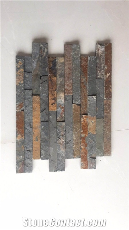 Brown Dust Slate Culture Stone Ledge,Slate Stone Veneer,Walling Decor