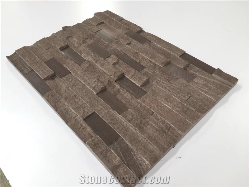 China Brown Sandstone Culture Stone Walling Covering,Stone Wall Decor