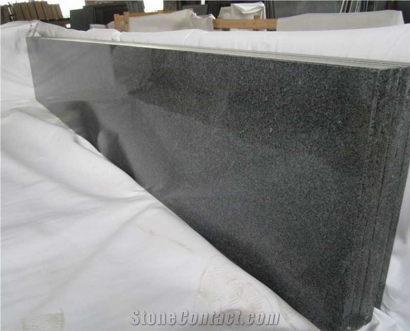 G654 Granite,China Dark Grey Granite,Black Sesame Granite Tiles&Slabs