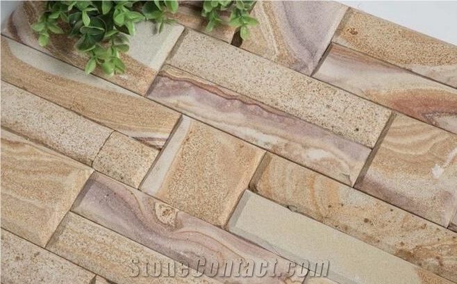 Rainbow Sandstone,Stacked Stone Veneer,Sandstone Ledger,Wall Decor