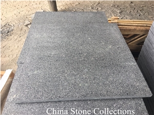 China Youxi Dark Green Granite Green Porphyry Stone Flamed Paving Tile