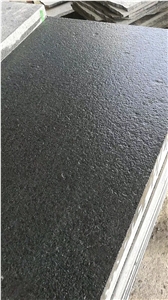 New G684 Black Basalt Pearl Flamed Black Granite Tiles Fob Xiamen Port
