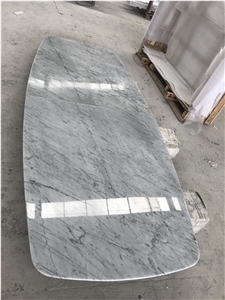 Bianco Carrara White Marble Tabletops,Tea Table