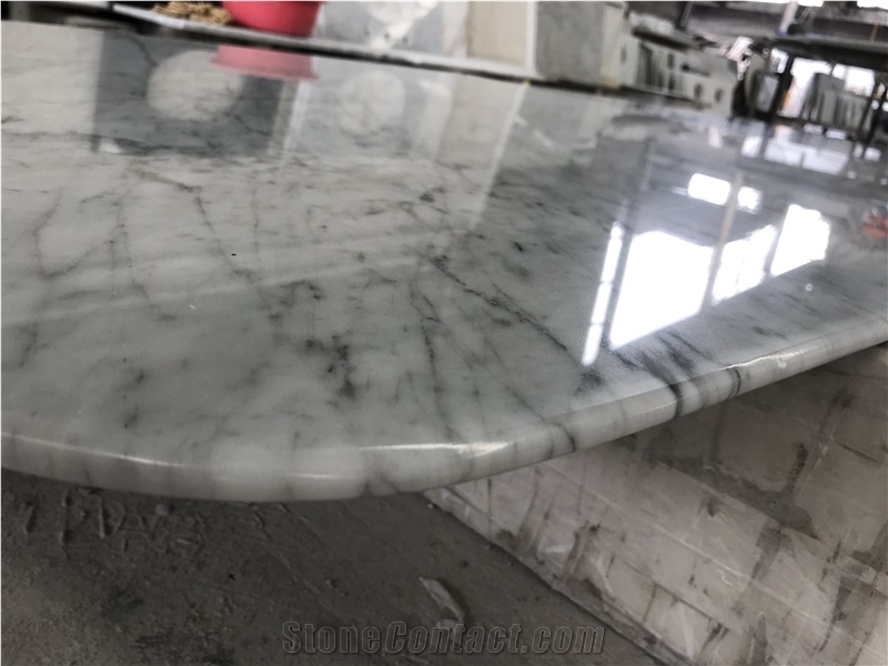Bianco Carrara White Marble Tabletops,Tea Table