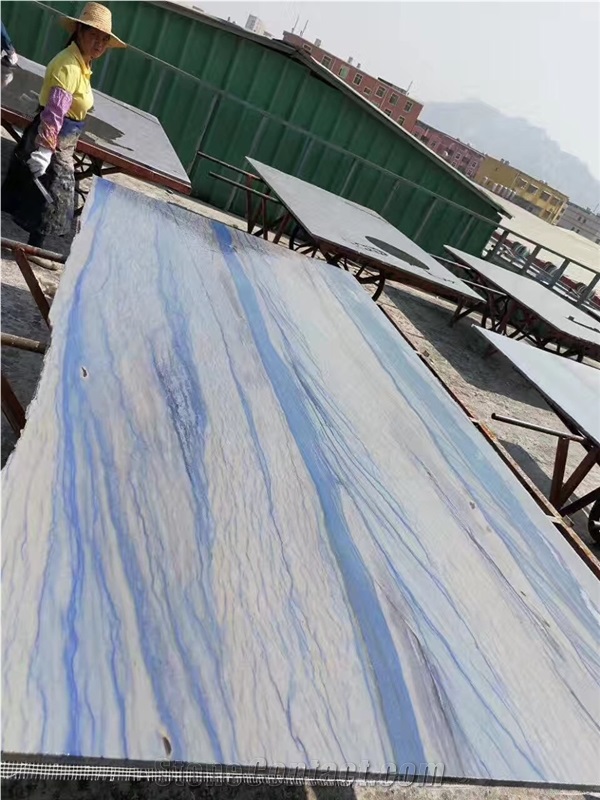 Blue Sky Grand Skylight Quartzite Slabs,Wall Background Application
