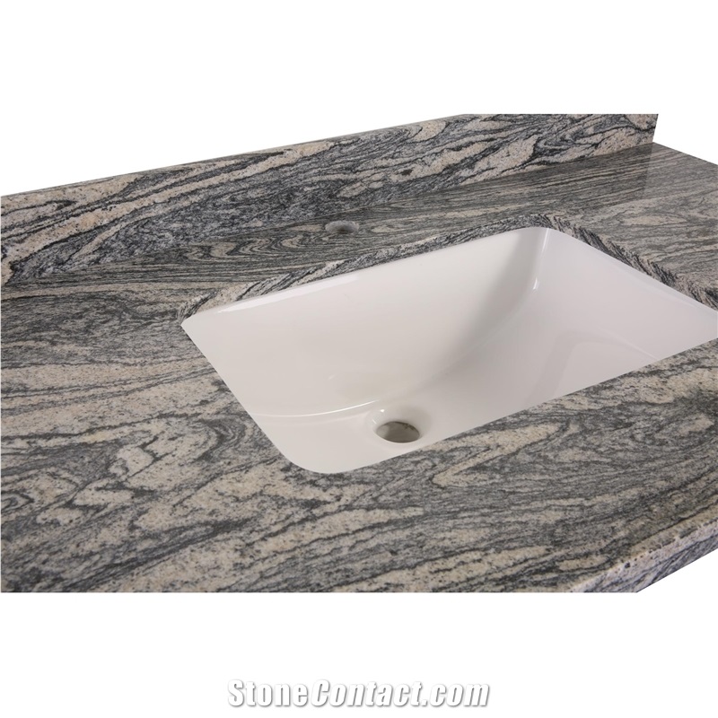 China Juparana Grey Multicolour Grain Granite Bathroom Vanity Tops