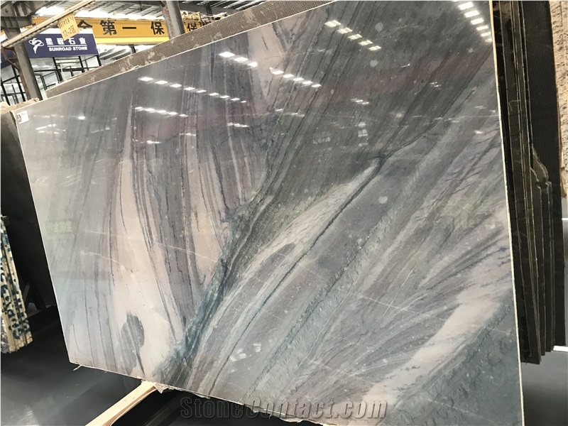 Imperial Blue Feather Marble Slabs,Wall Floor Polished Tiles