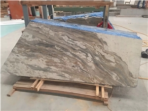 Ionia White and Grey Marble Slabs,Wall Floor Polished Tile,Cut-To-Size