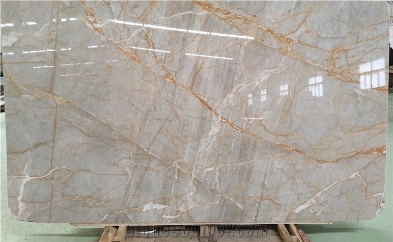 Picasso Gold Golden Grey Marble Slabs,Wall Floor Polished Tiles