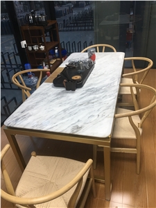 Sochi California White Marble Tabletops,Tea Table,Cafe Table Tops