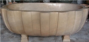 Beige Marble Bathtubs/ Kitchen&Bathroom/ Bath Tubs