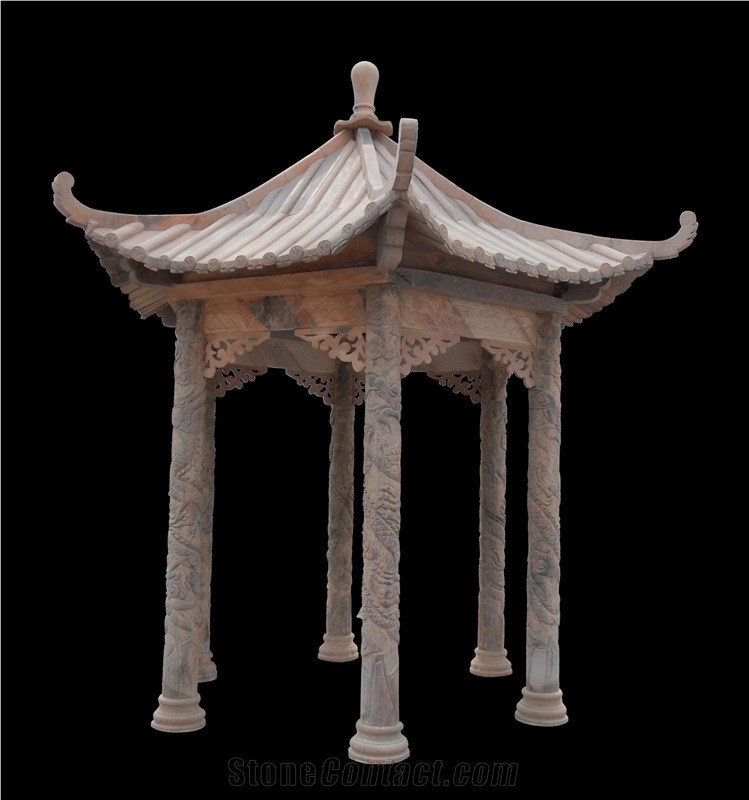 Gazebo Table Oh Vase Marble Stone Fireplace Sculpture Handcarved