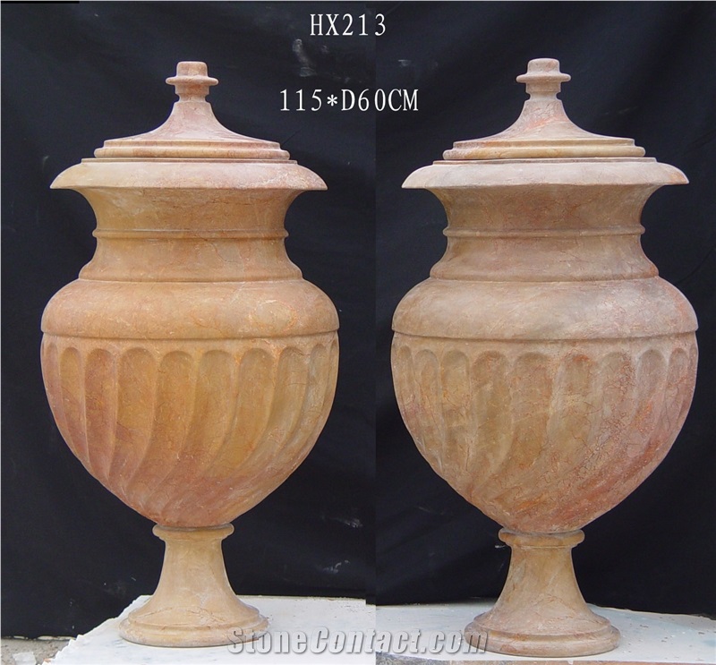 Handcarved Marble Pots Garden Urban Pot Vase
