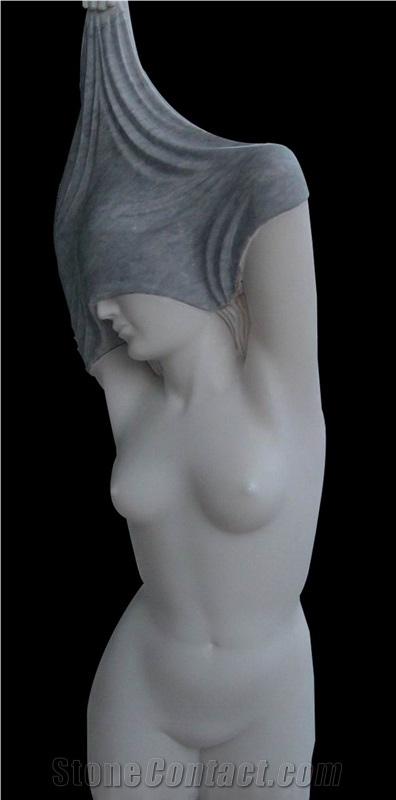 Handcarved Marble Western Style Human Sculpture