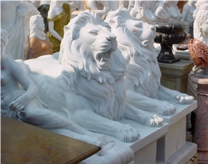 Lion Statued/ Outdoor Sculpture/ Handcarved Sculpture/ Stone Carving