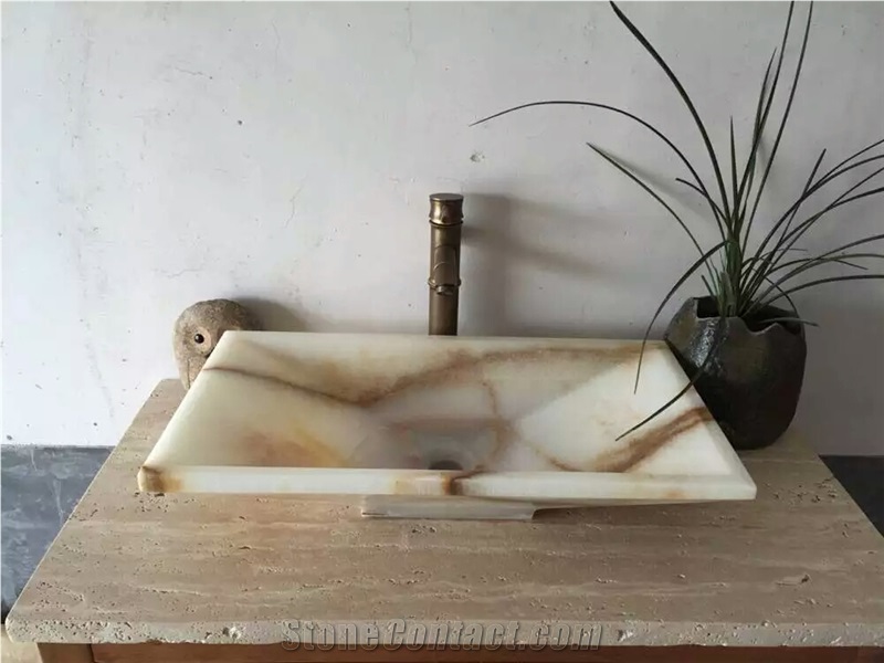 Stone Sink&Basin/ Nature Stone/ Beige Mable/ Western Style