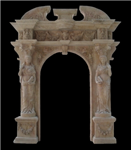 White Marble Carved Door Surround