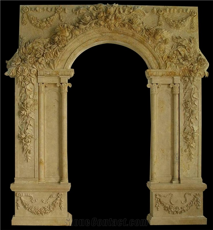 White Marble Carved Door Surround