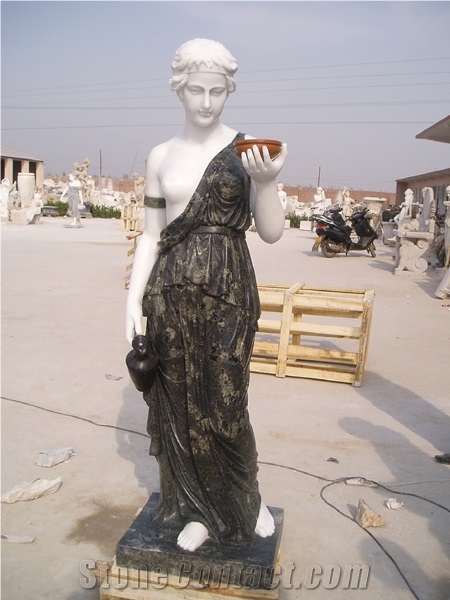 White Marble Handcarved Portrait Human Sculptures,Western Style Statue