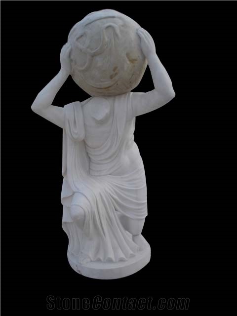 White Marble Human Sculpture, Budha Statue, Handcarved Sculpture