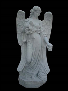 White Marble Statues, Human Sculpture,Handcarved,Angel Sculpture