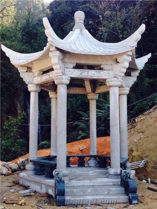 Chinese Style Granite Gazebo Pavilion Bower