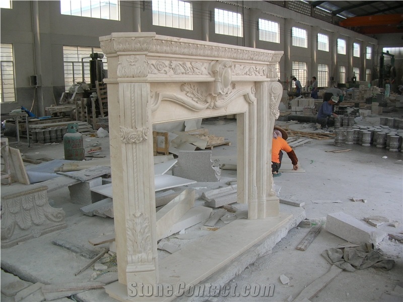 Marble Fireplace Hand Carved Customize