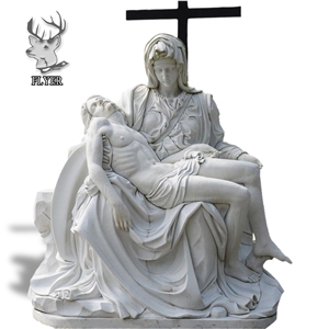 Large Size White Marble the Pietà Statue for Church Decoration