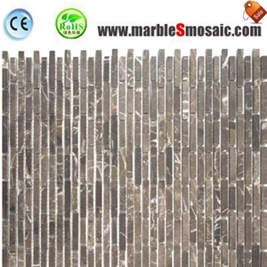 Brown Marble Mosaic Floor Tile Panel