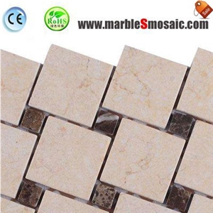 Crema Beige Brick Marble Mosaic Sheet