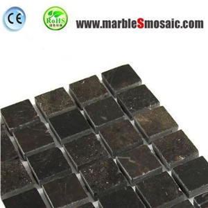 Dark Brown Square Marble Mosaic Sheet