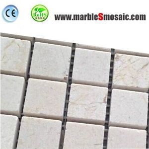 Square Crema Marfil Marble Mosaic Tiles