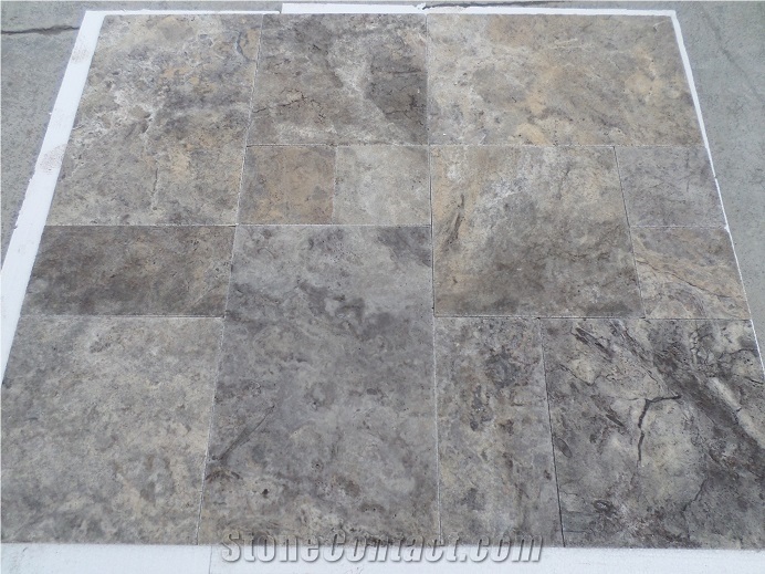 Silver Travertine Tiles and Slabs