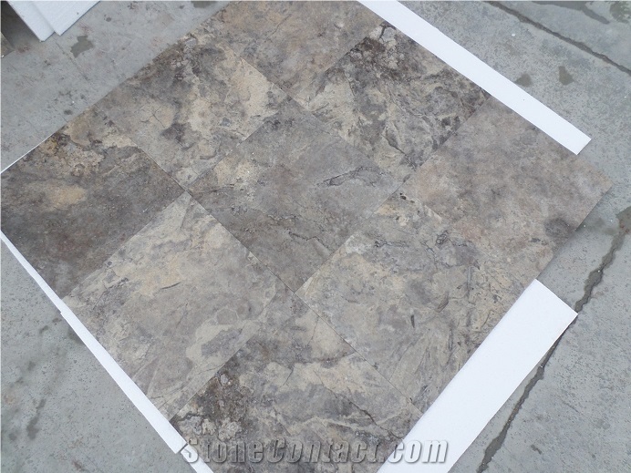 Silver Travertine Tiles and Slabs