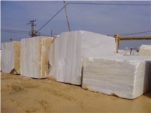 Marmara White Marble Quarry Raw Blocks