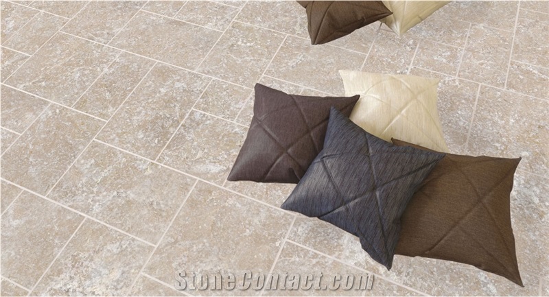 Cleopatra Marble Sandblasted- Brushed French Pattern Floor Tiles