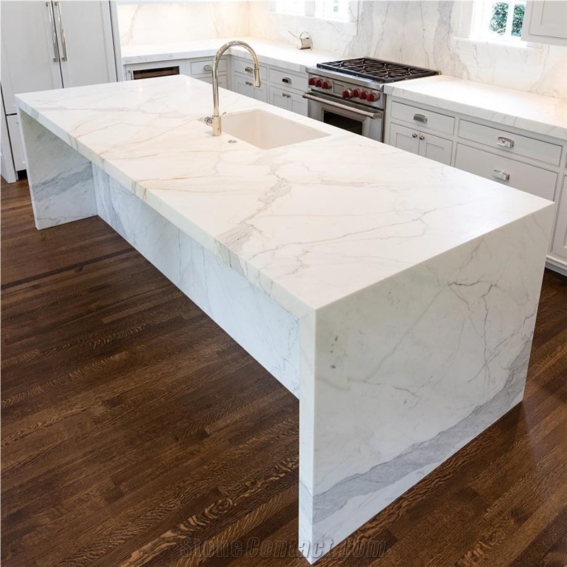 White Marble Kitchen Island Countertops from United States