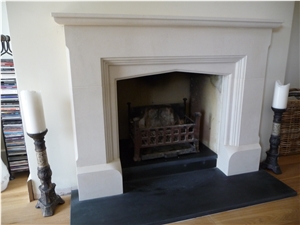 Bespoke Design and Handmade New Cream Limestone Fireplace